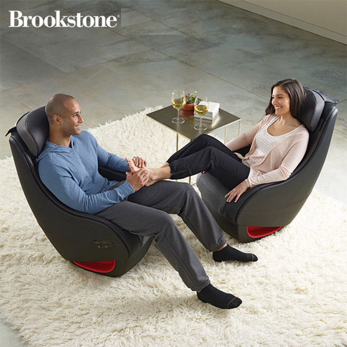 brookstone 简约按摩椅全自动多功能全身家用沙发按摩器 142098